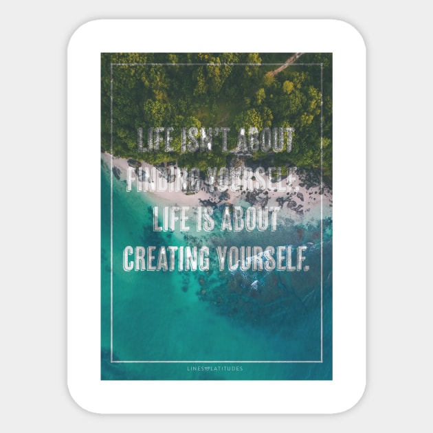 Create Yourself - Bali Coastline Sticker by LinesNLatitudes